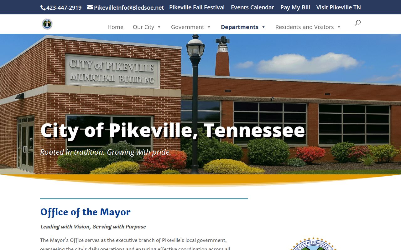 Pikeville criminal records clerk duties on the official city administration page